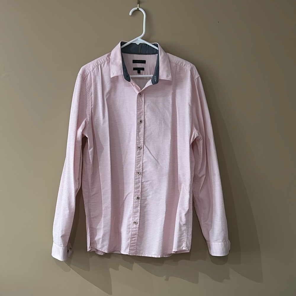 RW&CO fitted men’s long sleeve button down shirt size Large